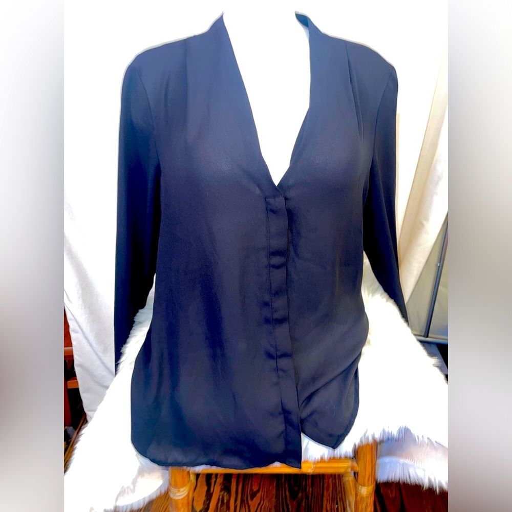 Black Express Deep V Neck Blouse